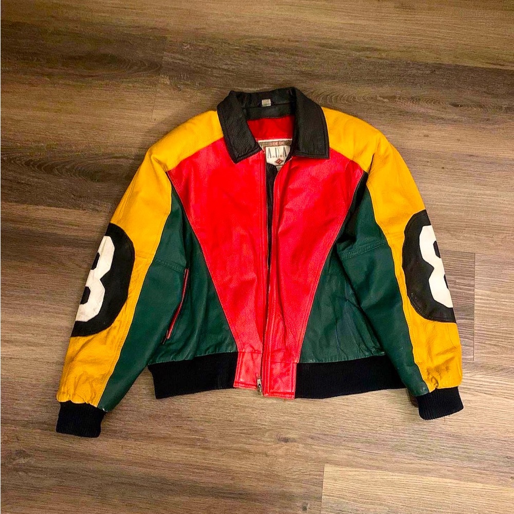 Vintage leather 8ball jacket